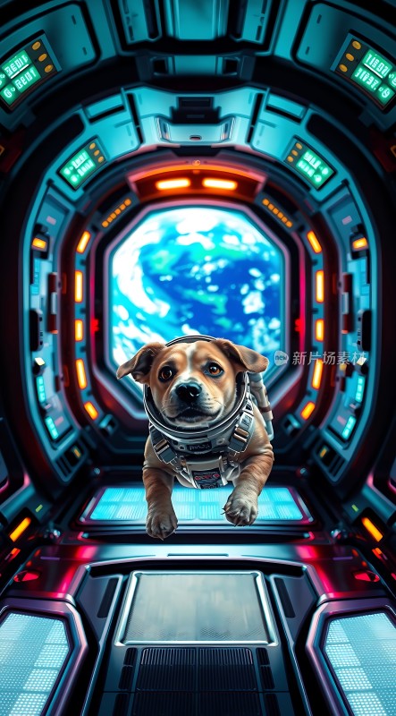 太空遨游的小狗