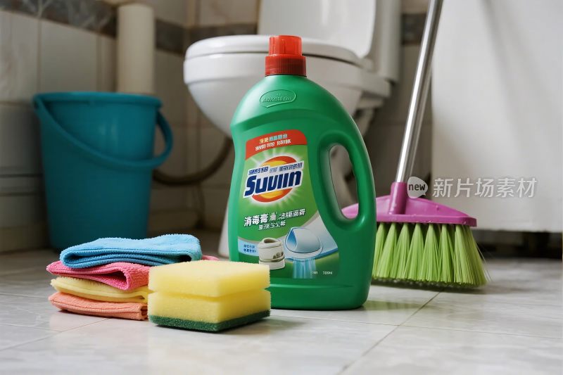 卫生间清洁用品摄影