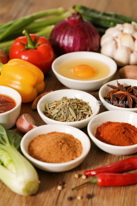 食材与调味品展示