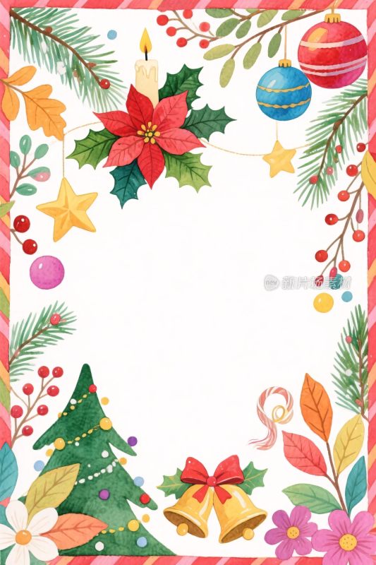 圣诞边框装饰插画