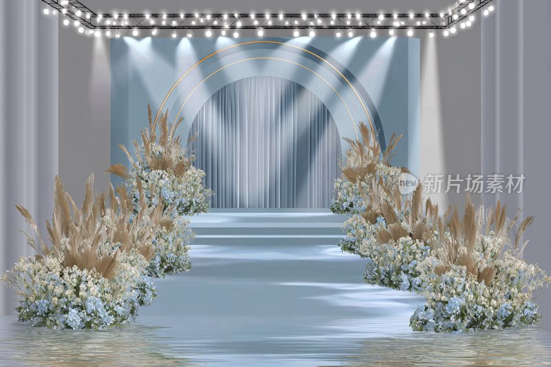 浪漫梦幻的婚礼舞台场景