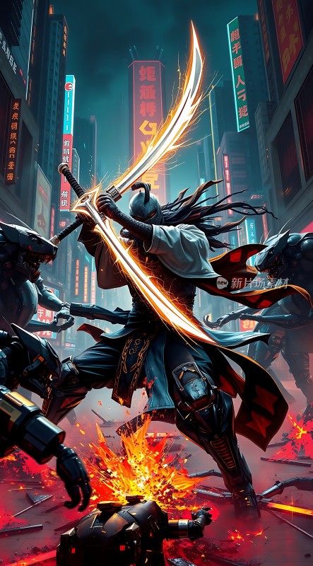 机械战士与忍者激战 neon city
