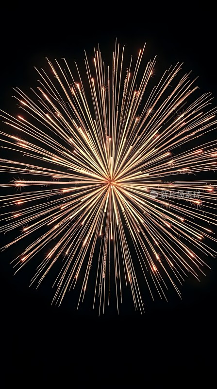 夜空烟花绽放光芒四射美丽绝伦！