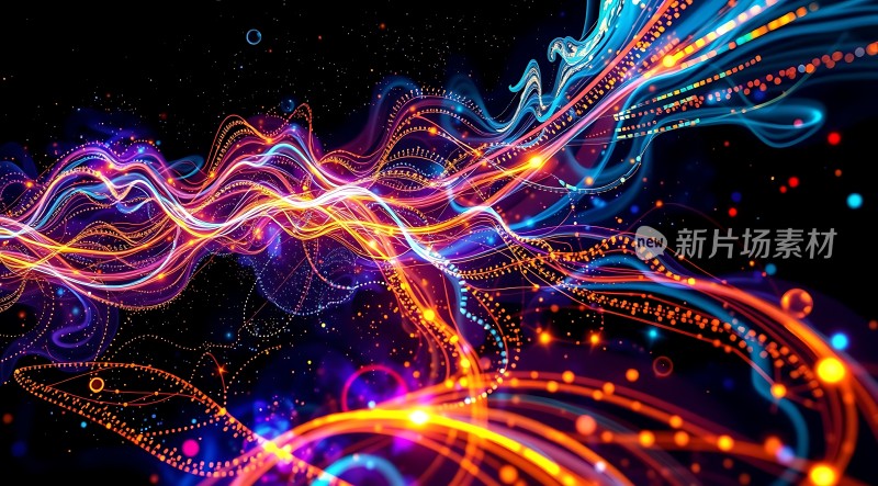 五彩斑斓的光彩线条