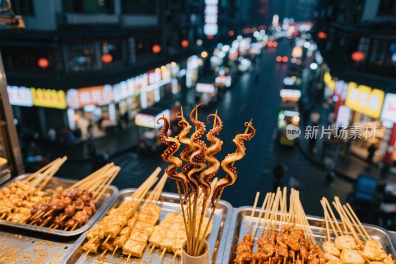 夜市油炸小吃街