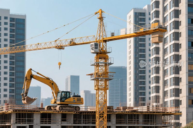 城市建筑施工场景