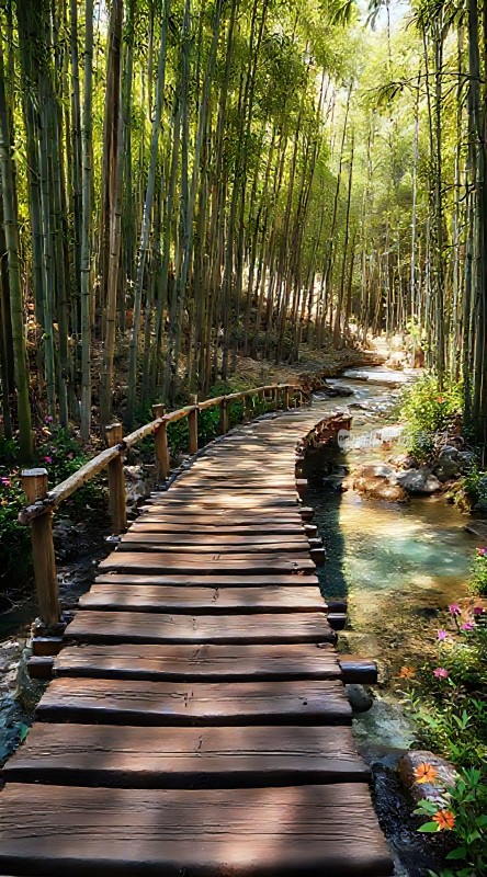 翠竹掩映下的幽静小径