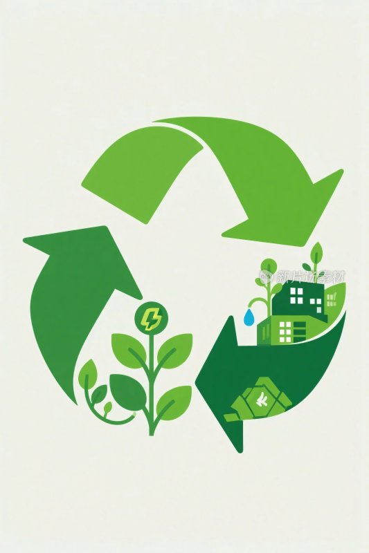 环保循环标志插画
