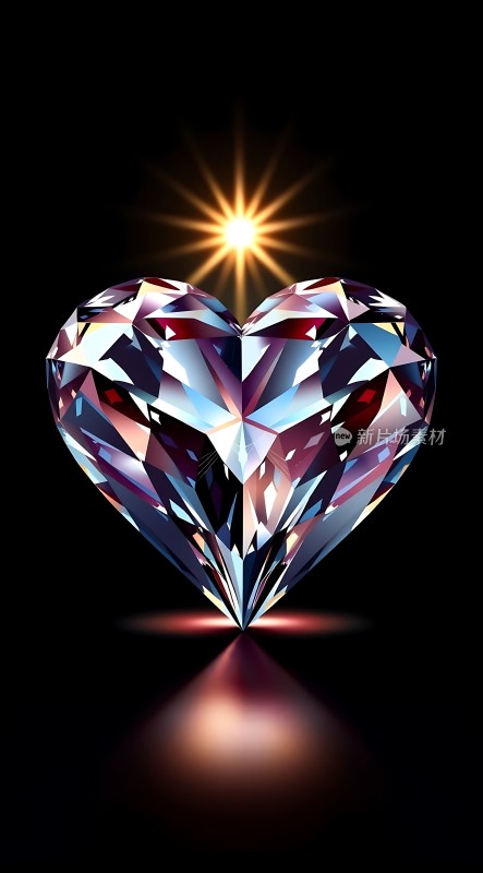璀璨心形钻石闪耀光芒