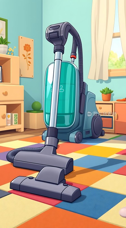 吸尘器清洁彩色地毯