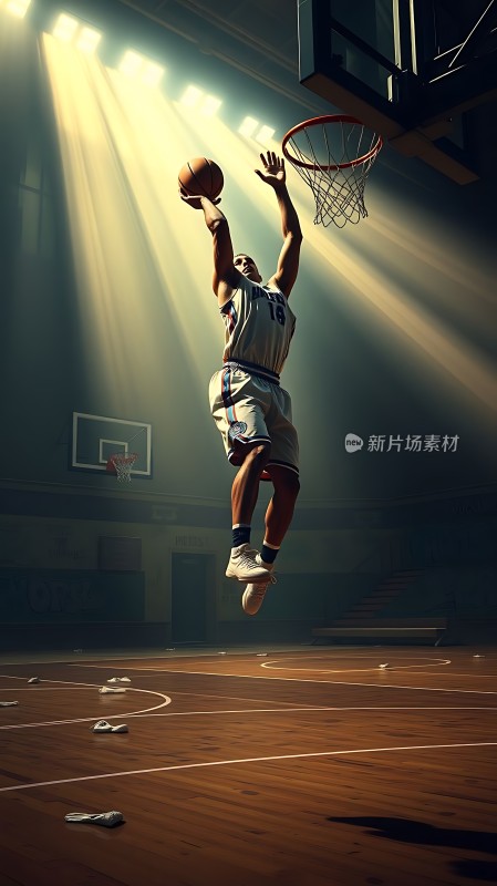 篮球场上的精彩扣篮瞬间