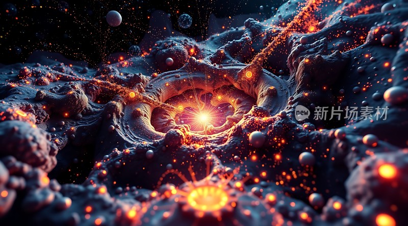 宇宙奇观星云漩涡与光晕