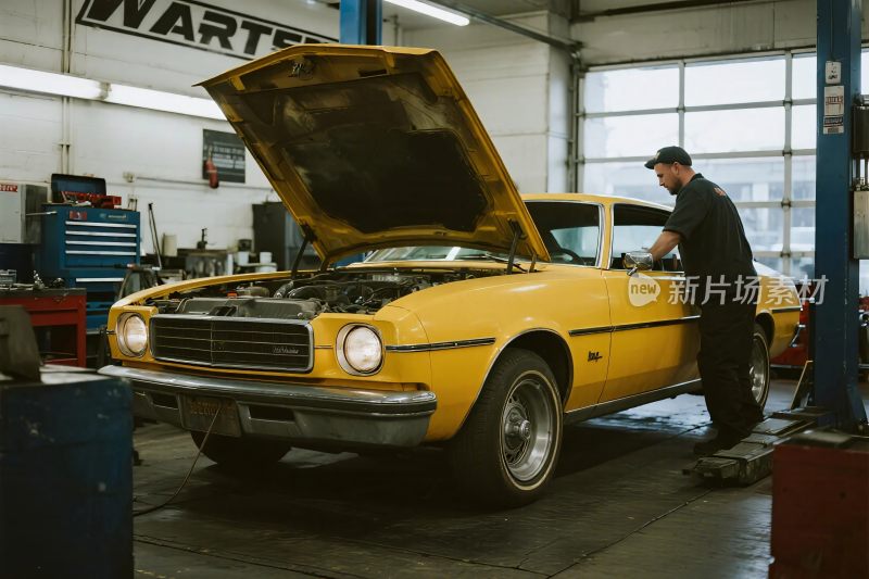汽车维修车间场景