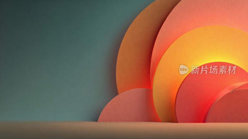 多彩几何形状背景画面