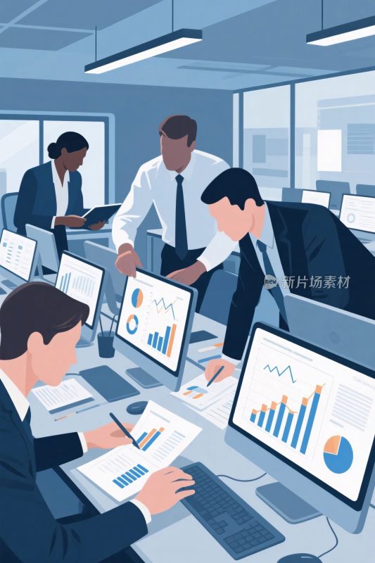 办公室商务办公插画