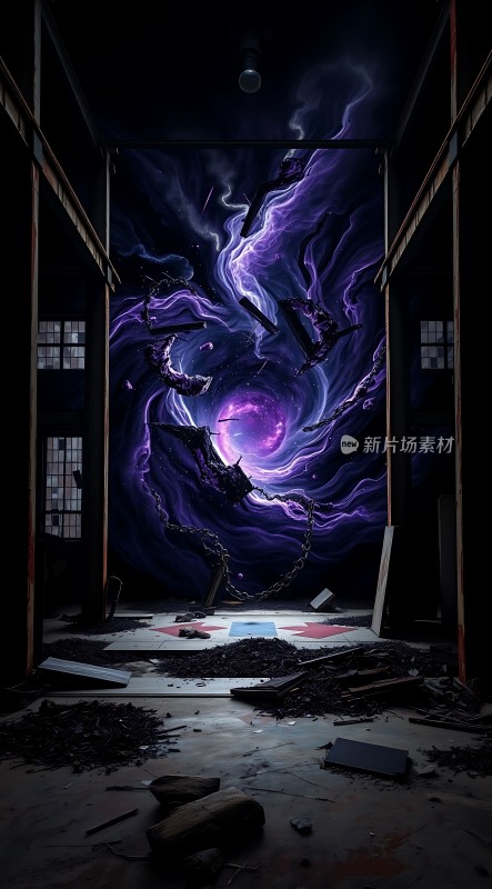 废弃建筑中的神秘漩涡