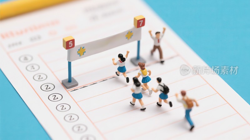 答题试卷卡上，微缩的高考学生冲刺终点