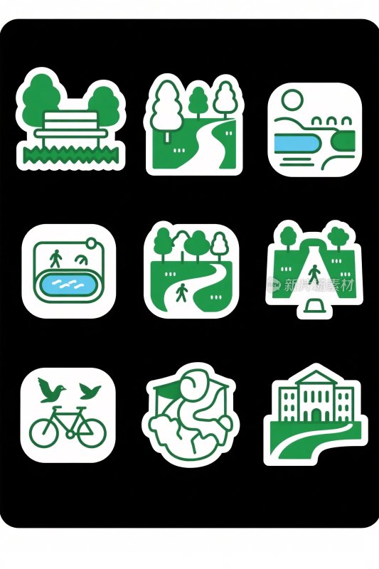 户外休闲图标集合