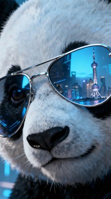 熊猫墨镜上海夜景