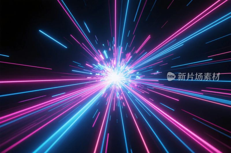 炫彩光线爆发效果图