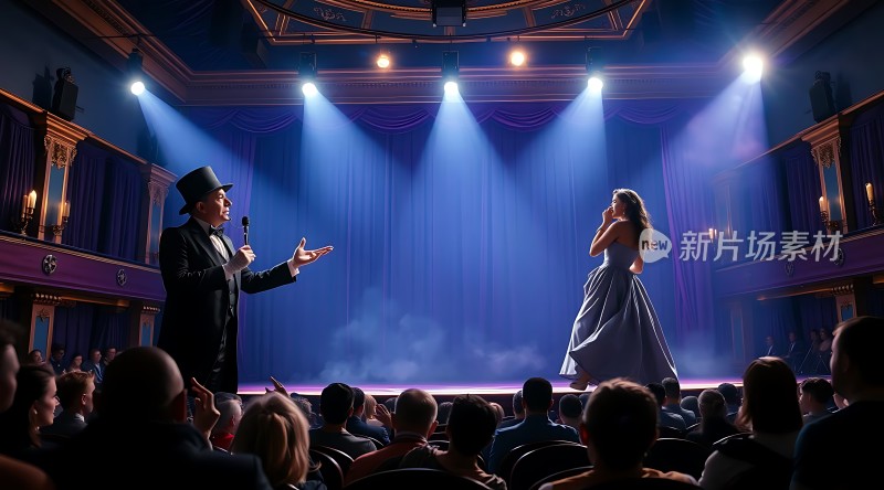 舞台上的魔术表演