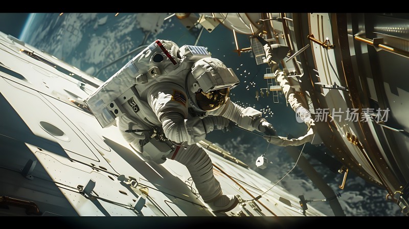 太空漫步宇航员与地球的壮丽对话