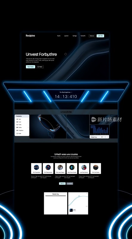 新片场素材未来科技感网站设计