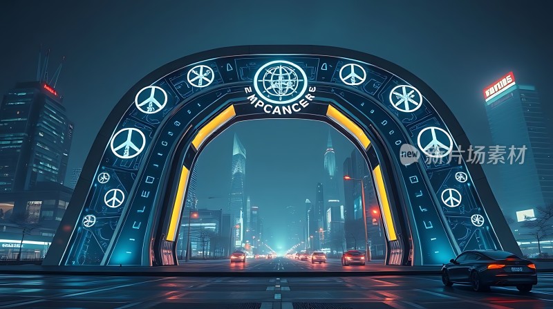 未来城市和平之门