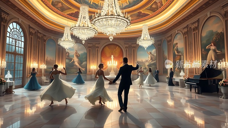 华丽舞厅里的优雅华尔兹