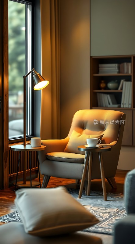 温馨角落舒适阅读时光