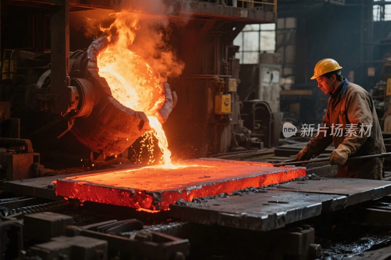工业熔炉钢水作业