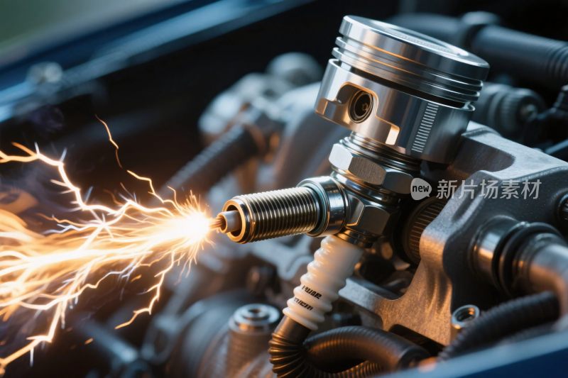 发动机电火花部件特写