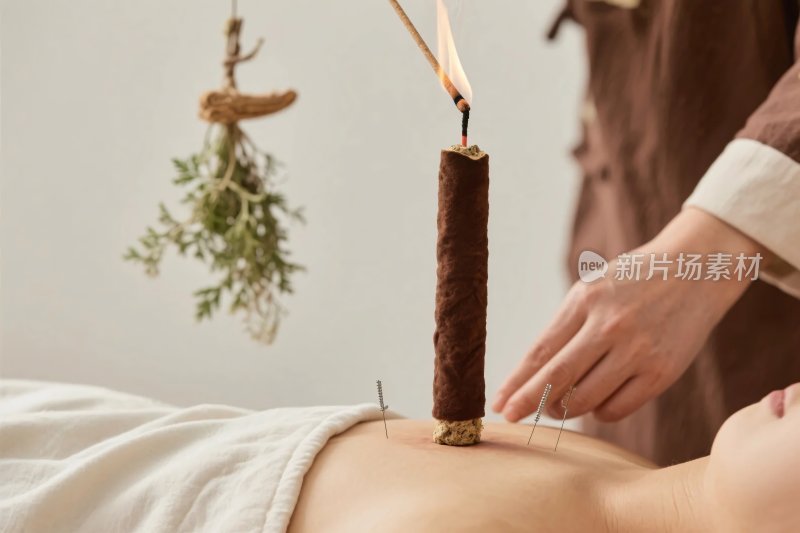 中医艾灸养生场景