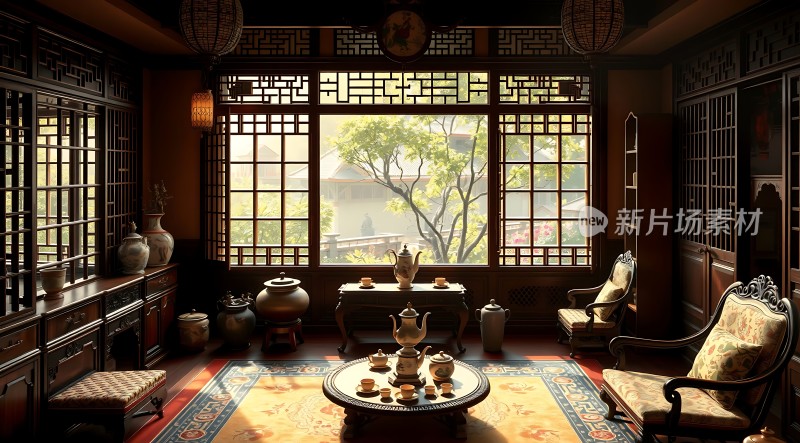 古风茶室雅致静好