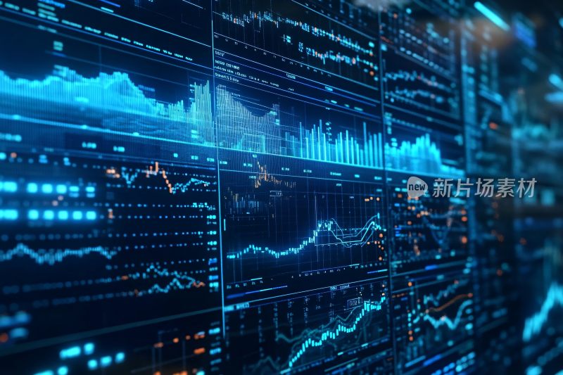 科技感金融数据图表画面