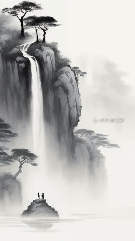 水墨山水画