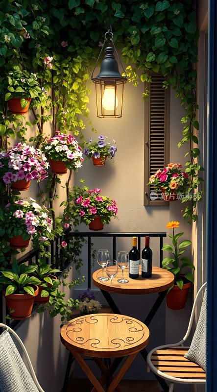 温馨小院浪漫休闲时光