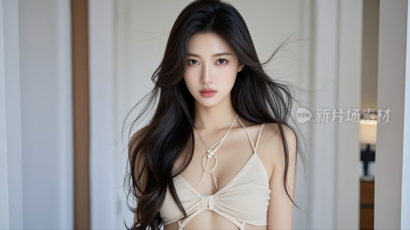 一张穿着暴露性感的大胸美女