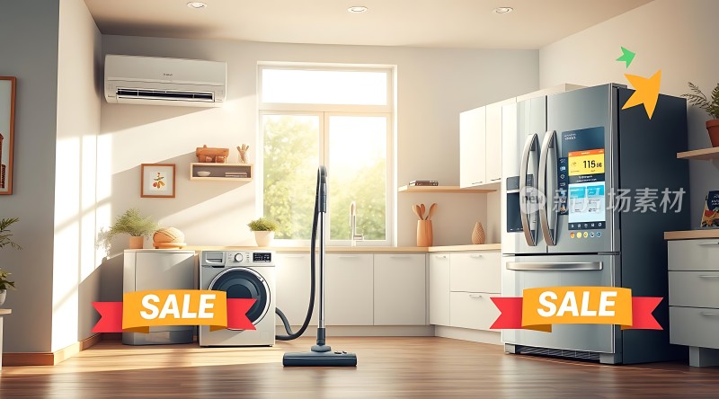 现代家电大促冰箱、洗衣机、吸尘器等你来抢！