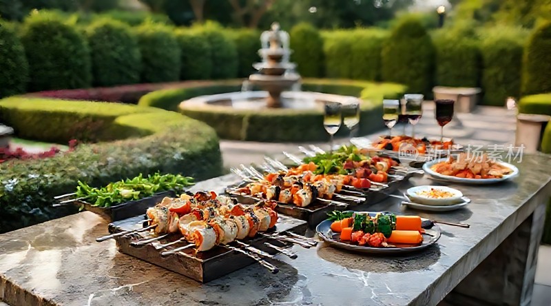 户外烧烤盛宴美食与美景共赏
