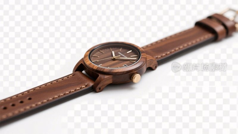 棕色皮质皮带手表
