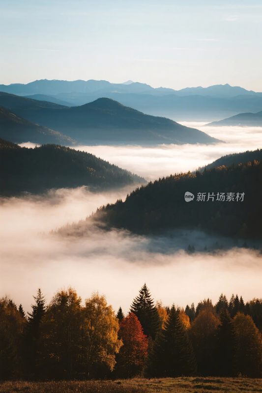 山间云海秋日美景