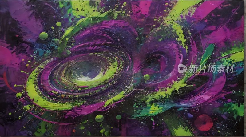 彩色漩涡艺术作品