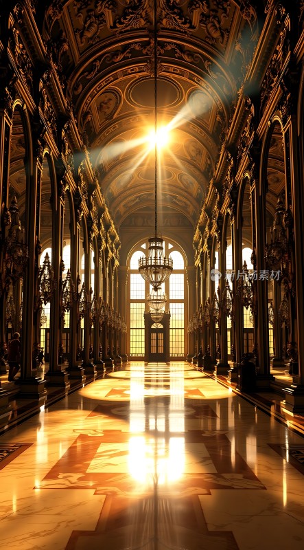 阳光洒满宏伟宫殿