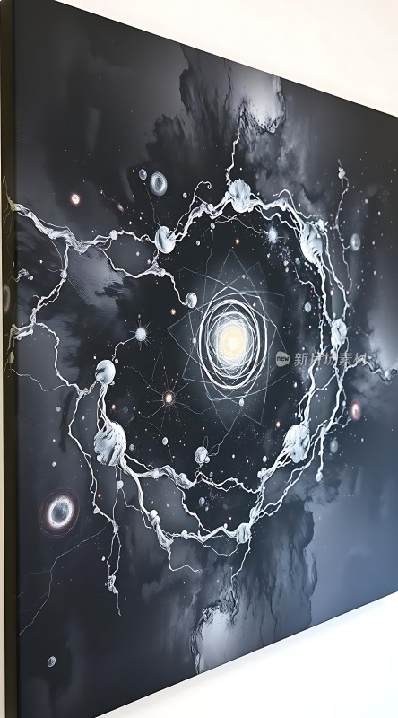 宇宙奇观星云漩涡与神秘能量流