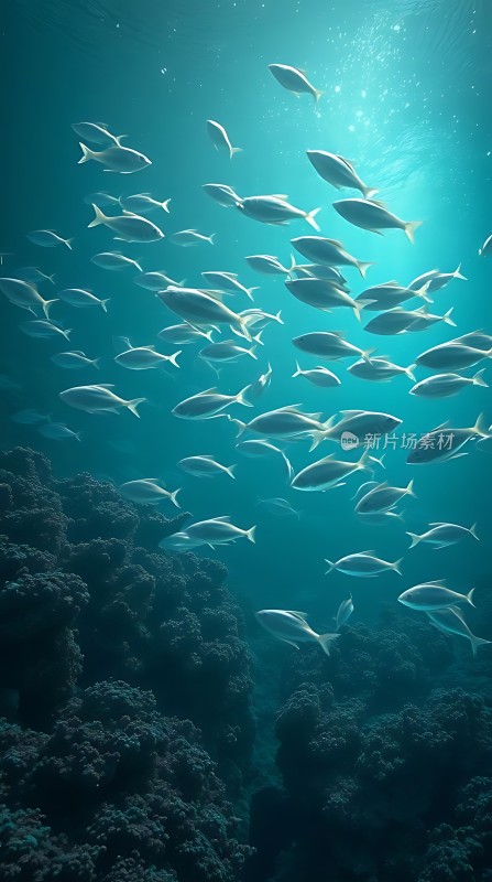 海洋之舞鱼群与珊瑚共舞