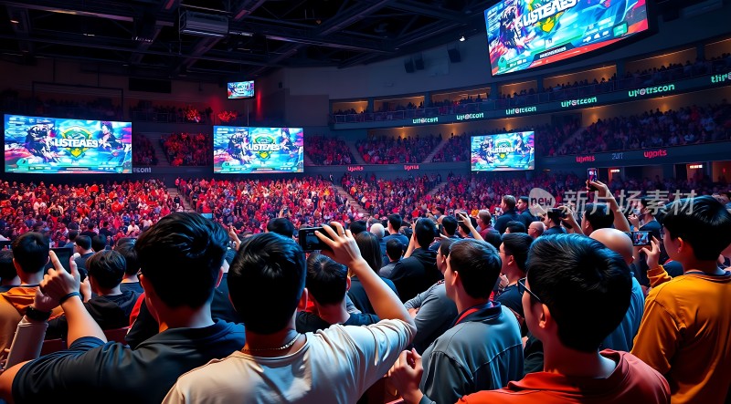电竞比赛现场观众热情高涨