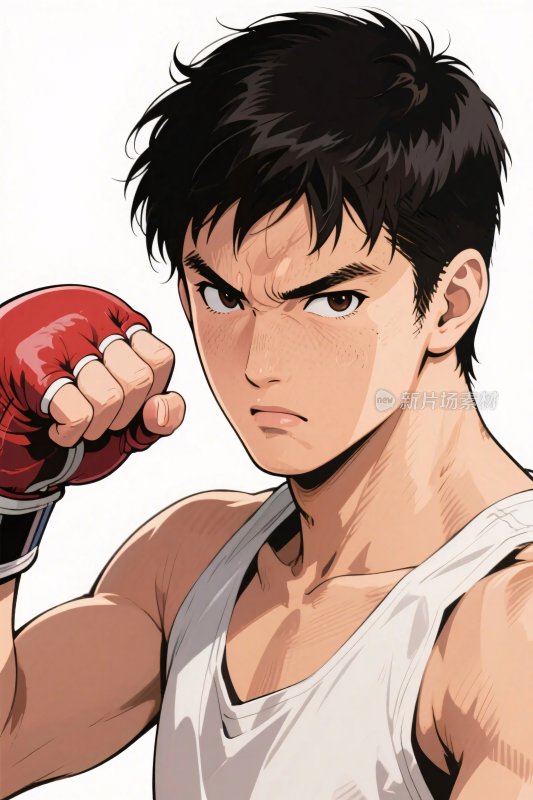 动漫格斗角色插画