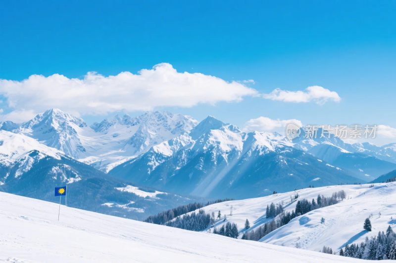 雪山雪景风景图