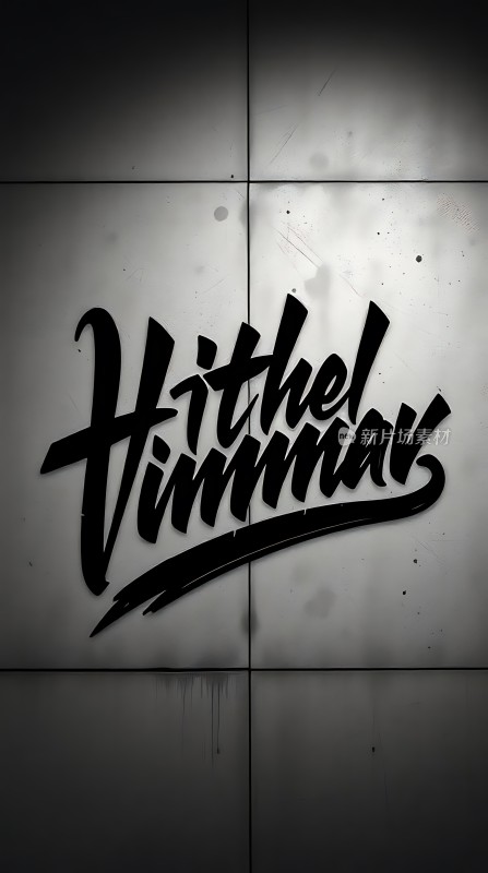 喜马拉雅黑字涂鸦艺术